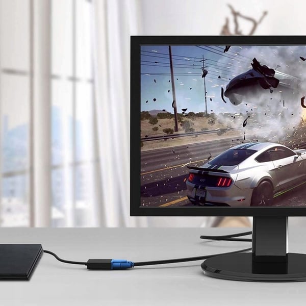 ADAPTERKONVERTER FRÅN HDMI TILL VGA + LJUD + STRÖM
