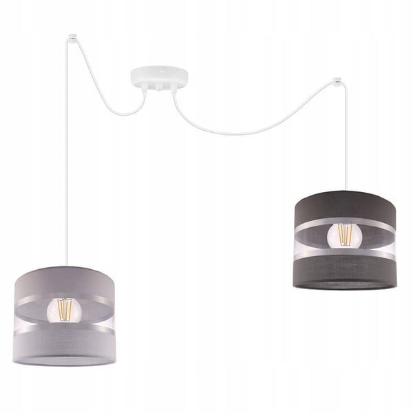 Lofthængende lampe med loftskrone og edderkopskærm