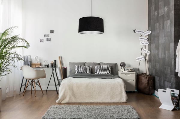 HÆNGELAMPE, LOFTKRONE, KROM, FLØJLSSKÆRM