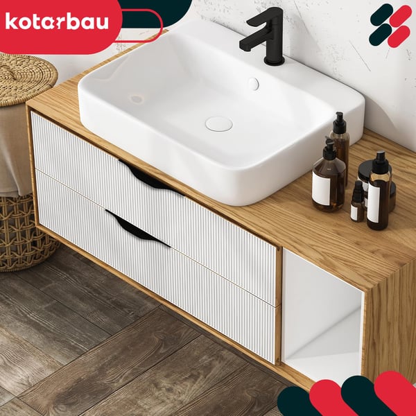 Kotarbau Modern Edge møbelgreb aluminium mat sort 192/212 mm 2 stk