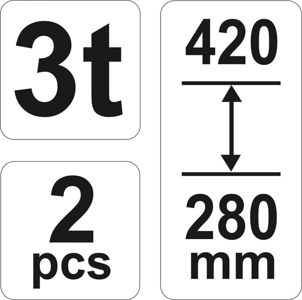 BILSTÅNDER 3T 2 STK - YT-17311