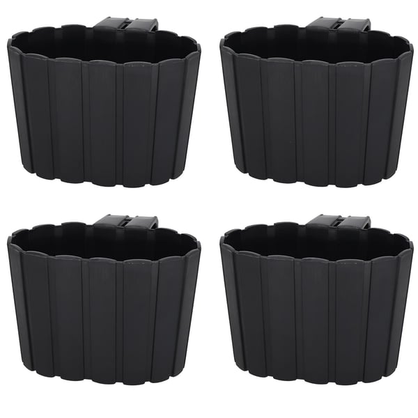 Balkongkruka med hängande handtag antracit 20 cm 4 st