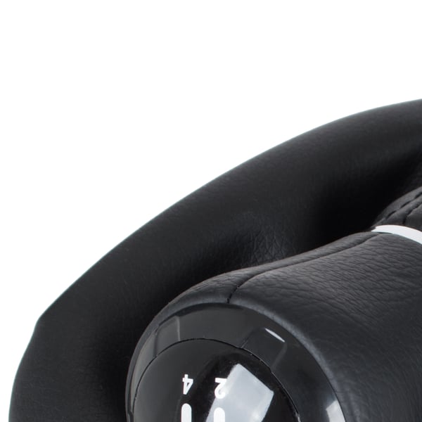 Audi A3 8L 96-03 SORT ECO LÆDER 5 GEARKNOP + SORT GEARHÆNG med ramme 12 MM HUL