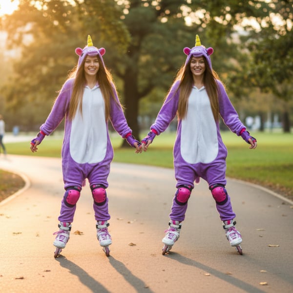 Onesie kigurumi kostume - enhjørning Onesie kigurumi kostume - enhjørning