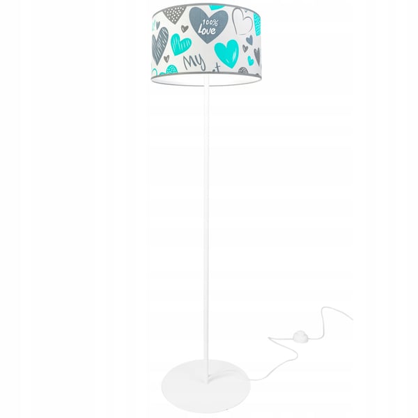 BØRNES GULVLAMPE, LAMPESKÆRM, MØNSTER, LED