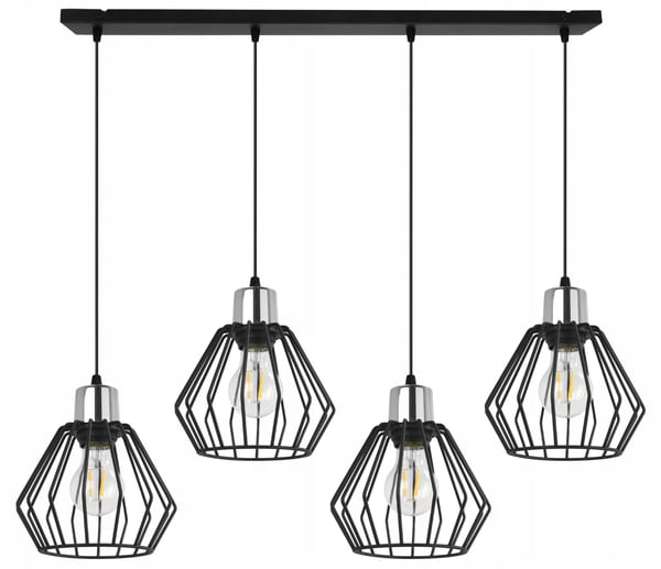 Hængelampe, loftslysekrone, trådskærm, LED