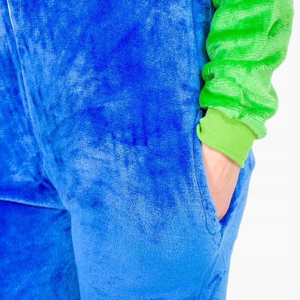 Miesten Luigi Mario Kigurumi -pyjamahaalari, aikuisille, M, Mario -asu - S