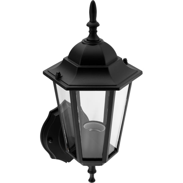 Puutarhaseinävalaisin, E27, ulkokäyttöön, Elevation, lyhty, ylöspäin, musta, BELLIS LUMILED
