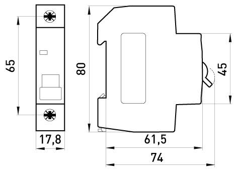 MCB.PRO60 1P C10A 6KA OVERSTRØMSAFBRYDER - EX-P042007