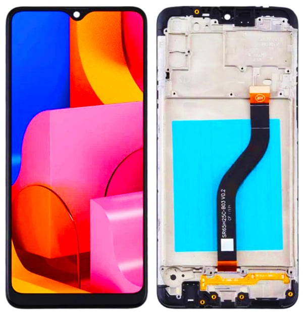 Original LCD-skärm + pekskärm Samsung SM-A207 Galaxy A20s (IPS svart ram