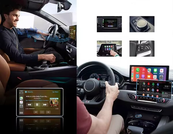 TB NANO trådløs adapter til Apple CarPlay og Android Auto transparent