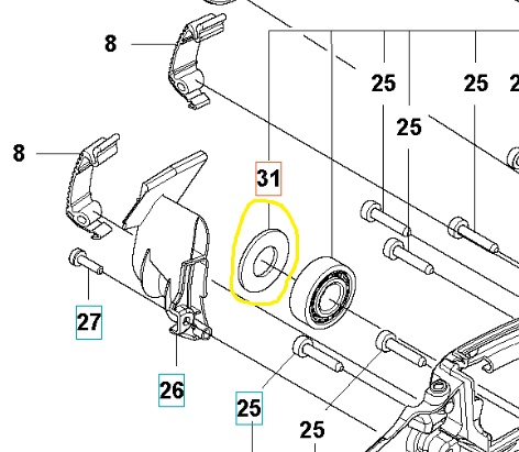 Lagerhållare 555 Husqvarna 596911301