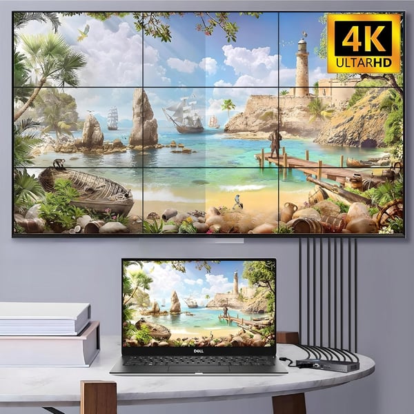 HDMI 3X3 VIDEOVÄGGSKONTROLL SPLITTER MATRIX 9 SKÄRMAR