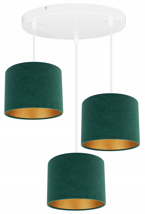 ELEGANT HÆNGELAMPE, GYLDEN LOFTSLAMPE, FLØJLSSKÆRM