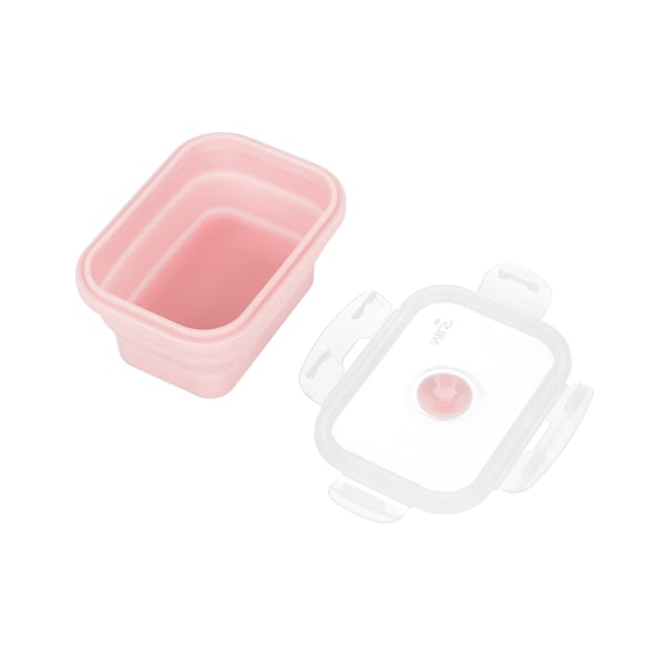 NC4105 ruokailupakkaus/lunchbox taittava vaaleanpunainen 355ml Nils Camp