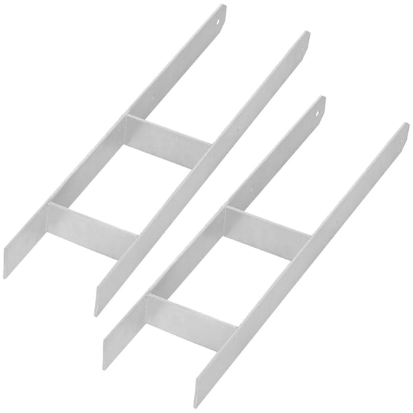 KOTARBAU® H-stolpbas til ingjutningskonsol galvaniseret stålankle 140 mm 2-pak