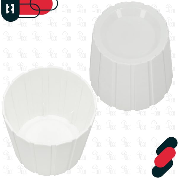 Plastkruka för blommor och örter, vit 16,5x15cm