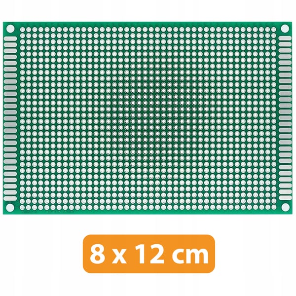Kaksipuolinen universaali prototyyppipiirilevy 80 x 120 mm (vihreä)