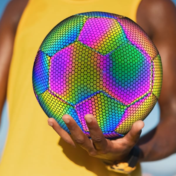 Lumi reflekterande fotboll storlek 5 holografisk ben