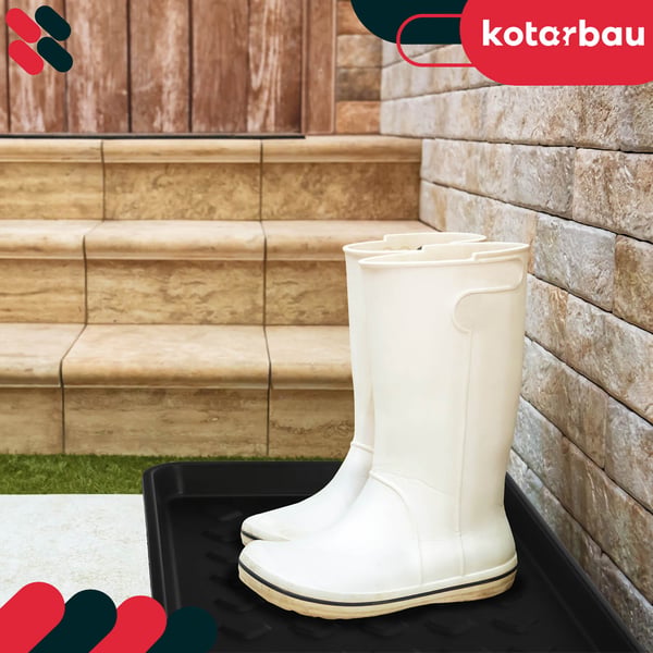 KOTARBAU® lille skotæppe til entré og garderob, sort 71,6 x 34,8 cm