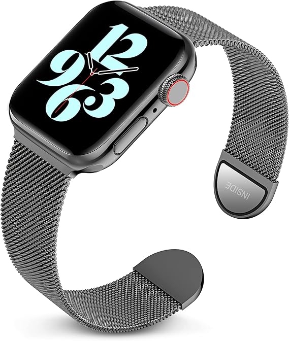 Apple Watch Band 1/2/3/4/5/6/7/8/9/SE 38/40/41 mm Harmaa Teräs