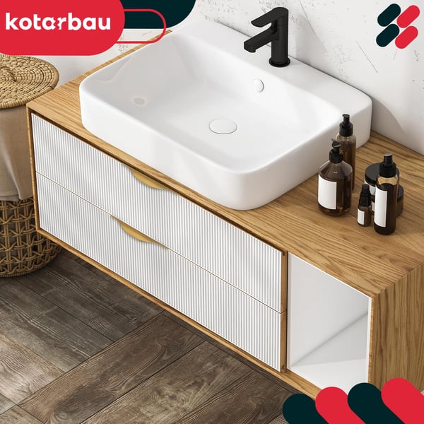 KOTARBAU Modern Edge møbelgreb aluminium mat guld 192/212 mm sæt 6 stk