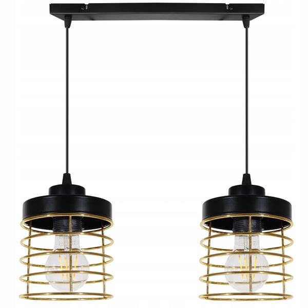 LOFTSLAMPE MED LED-LYKRONE MED GYLDEN TRÅD