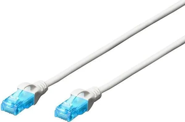 Patchkabel digitus UTP kat. 5e 1m PVC hvid
