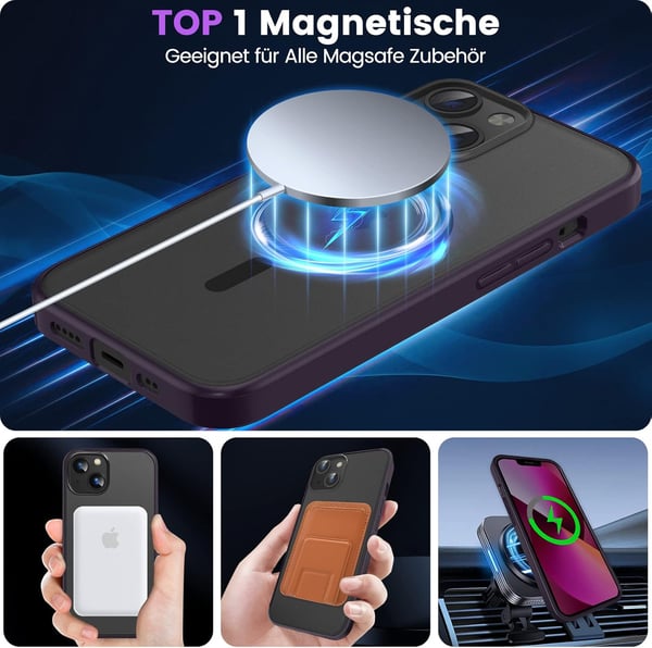 Apple iPhone 14 MagSafe-bakskal med lila silikonram
