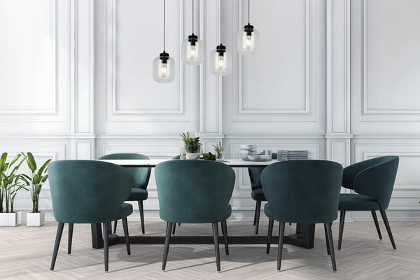 MODERNE ELEGANT HÆNGELAMPE, GLASSKÆRM