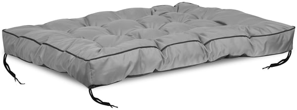 Trädgårdskudde 120x80 cm med hög sida för pallbänk, vattentät, grå