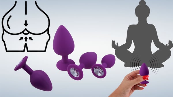 Analpluggar 3 delar sexset för anusmassage