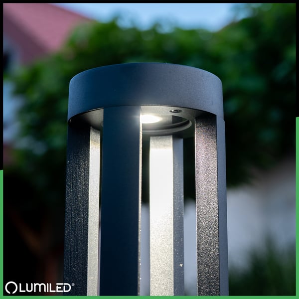 Trädgårdslampa stolpe utomhus stående 12W LED 4000K QUERO 80cm LUMILED