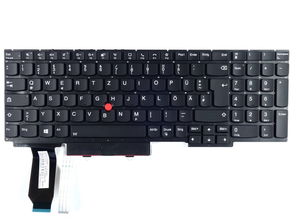 Tangentbord Lenovo ThinkPad E15 2020 Gen2 G2 Gen 2 bakgrundsbelyst tysk QWERTZ