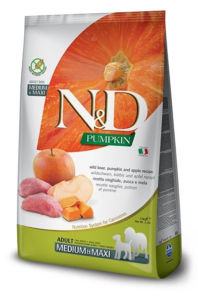 FARMINA N&D GF PUMPKIN BOAR&APPLE ADULT MEDIUM/MAXI 12kg