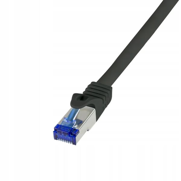 LogiLink C6A013S Cat.6A S/FTP Ultraflex patchkabel 0,25m sort