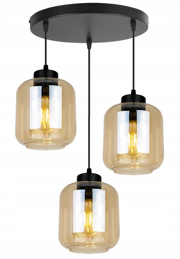 MODERNE ELEGANT HÆNGELAMPE MED GLASSKÆRM