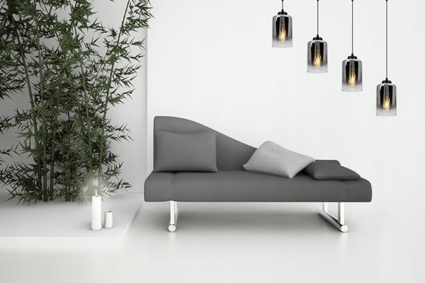 MODERNE ELEGANT HÆNGELAMPE MED GLASSKÆRM
