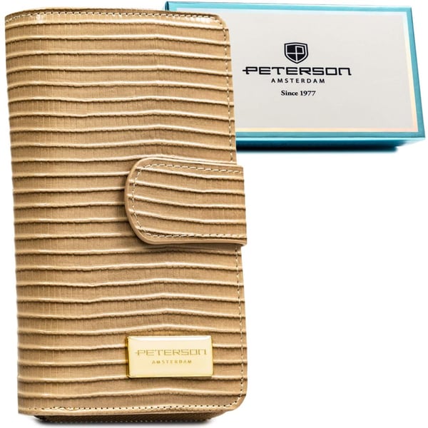 Naisten nahkalompakko + PU PTN PS116-CRV-2333 Khaki