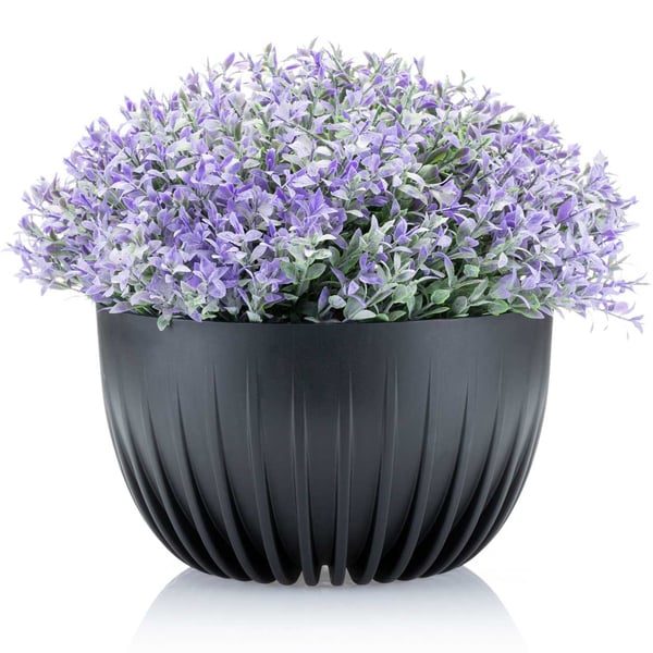 Avskalad ECO genbrugsblomstkrukke sort