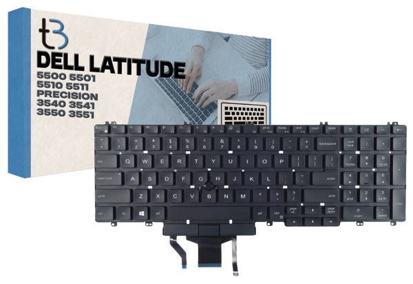Näppäimistö Dell Latitude 5500 5501 5510 5511 LED Trackpoint -näppäimistöön