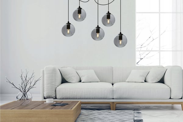 LED-lasipallohämähäkki-kattovalaisin
