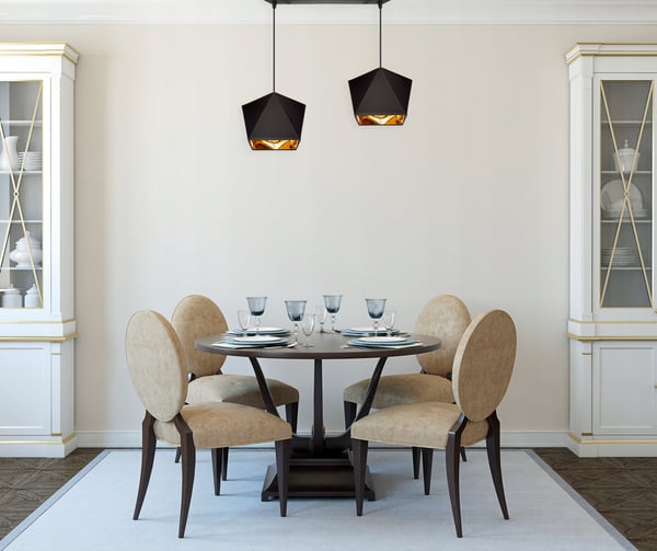 Diamantgylden LED-loftlampe i midten