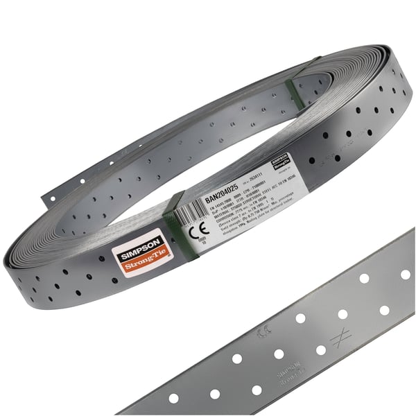 Perforeret tape 40x2mm x 25m