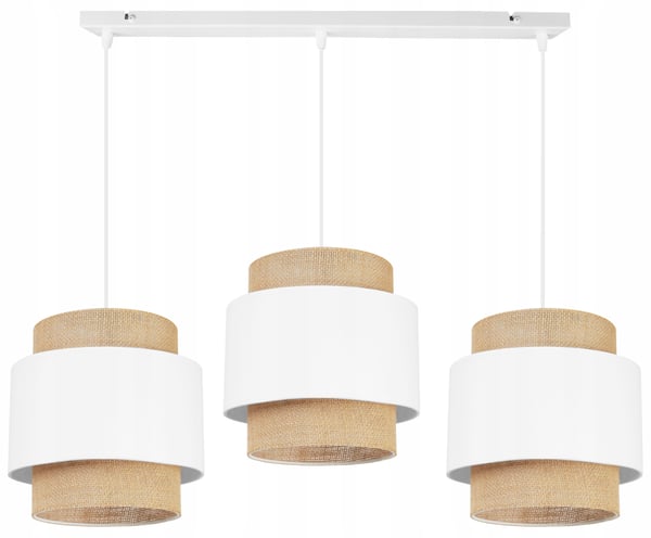 Hængende lampe, loftslysekrone, lampeskærm, boho juta