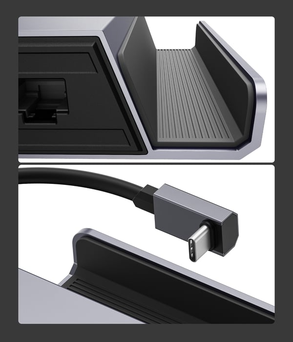 Dockingstation USB-C HUB jsaux HDMI 4k 120Hz 100W PD 100Mbps til Steam Deck