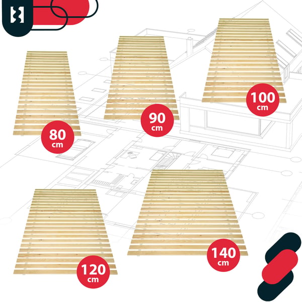 Träsängram med ribbor på madrassrem 80 x 200 cm