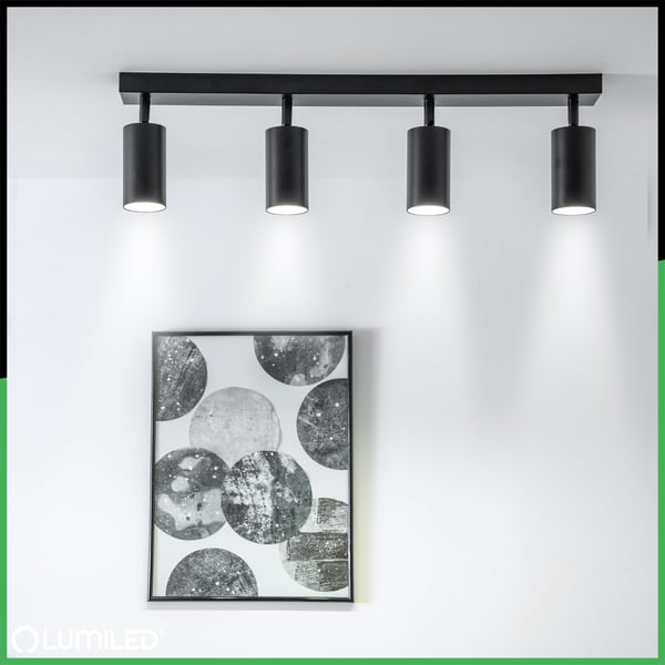 Loftlampe SPOT TUBA Reflektor Halogenarmatur 4x GU10 TABULA LUMILED