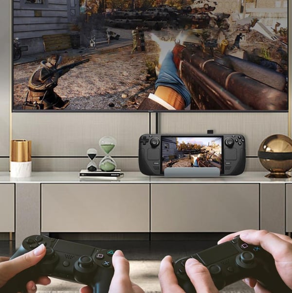 HUB 6-i-1 USB-C adapter HDMI 4K 60Hz USB 3.1 PD 60W för Steam Deck