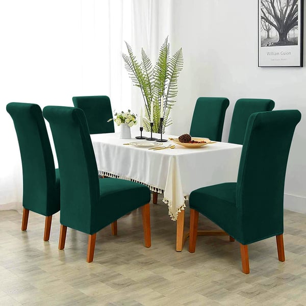 Tuolinpäällinen XL pullonvihreä joustava sametti [21DY]